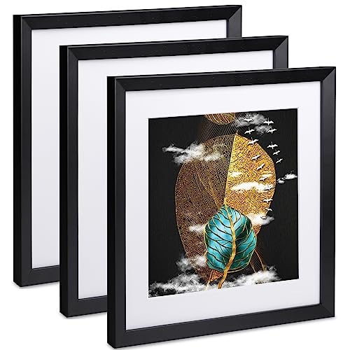 10x10 Black Solid Wood Picture Frame E166