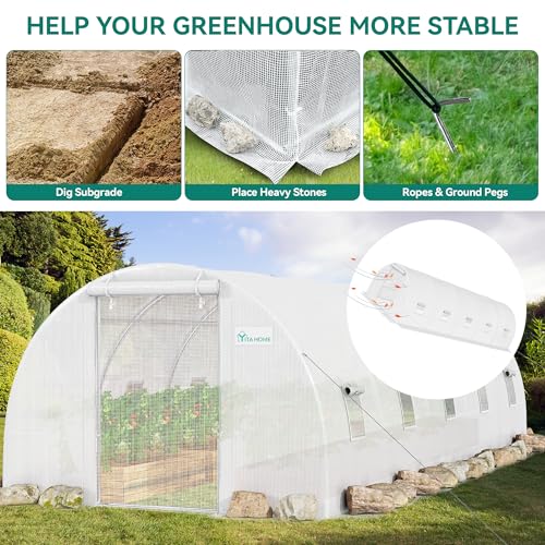 White Galvanized Steel Greenhouse E74630