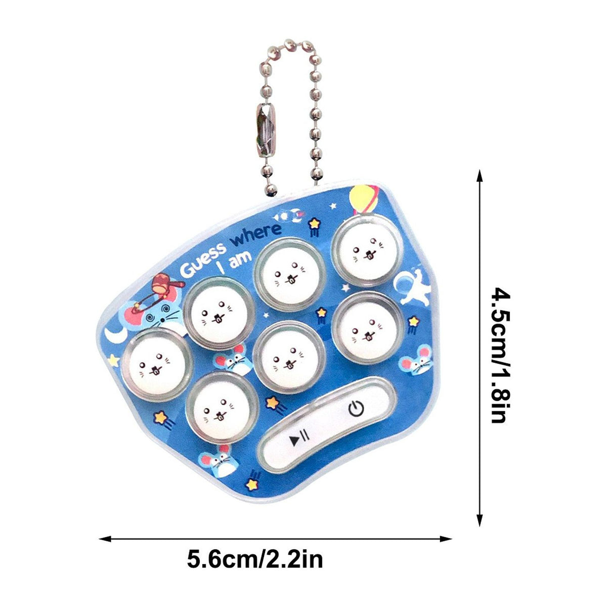 Mini Whack-A-Mole Game Keychain LED Electronic Memory Game K581157