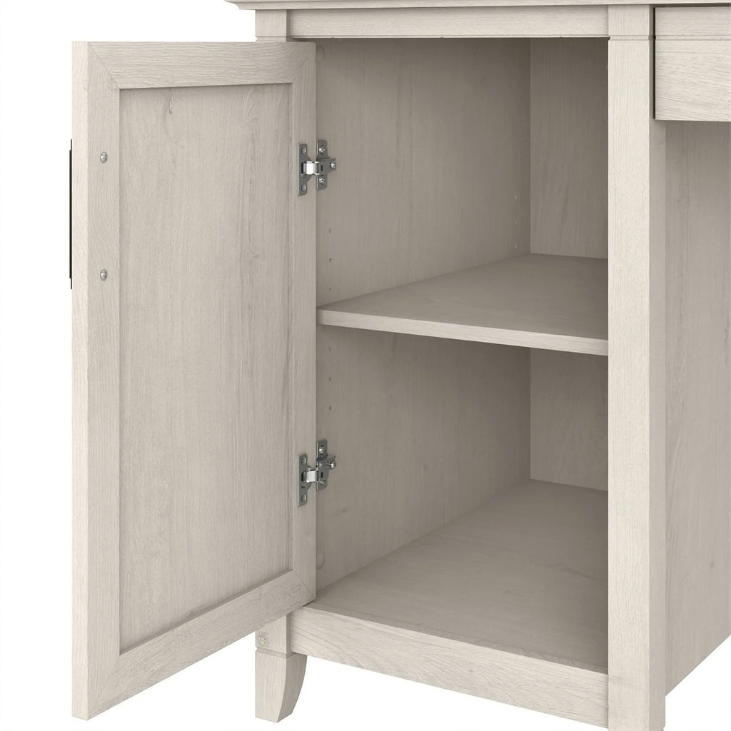 White Engineered Wood Computer Desk with Storage Z55588