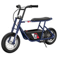 Dark Blue Electric Retro Minibike with 250W Motor, 12 Inch Tires, 24V Battery Y633