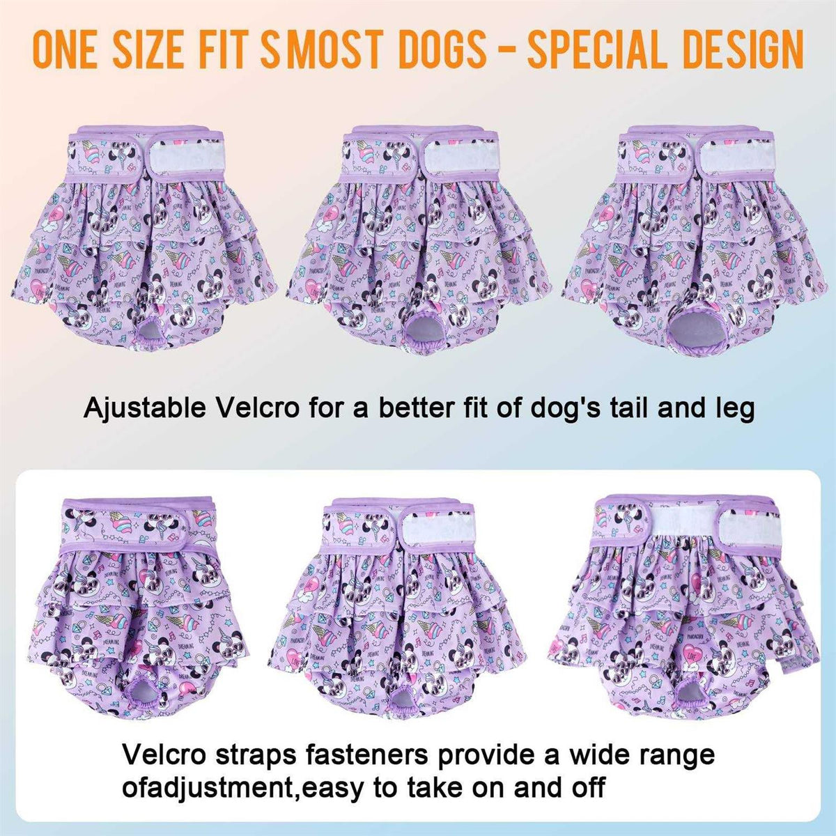 Washable Female Dog Diapers 3 Pack Reusable C165120