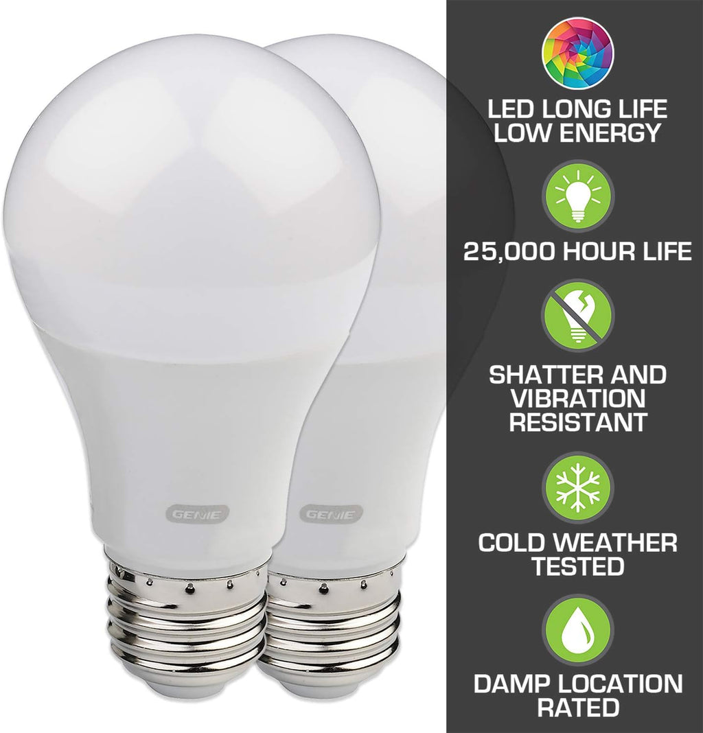 Smart Garage Door Opener with WiFi and Battery Backup, 2 Pack LED Light Bulb 4000K U196659