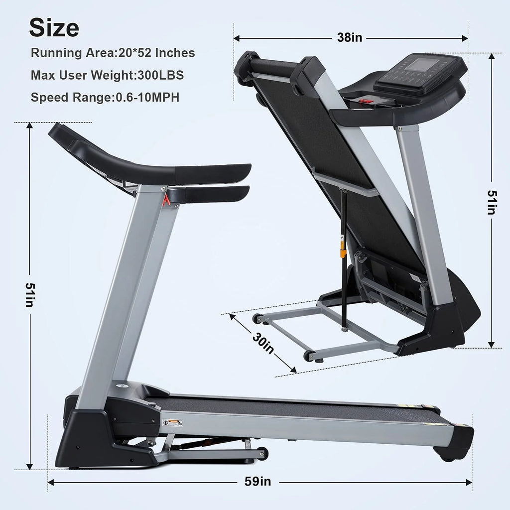 Folding Treadmill with 15% Electric Incline Y61454