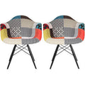 Set of 2 Multi-Color Fabric Armchair R628597