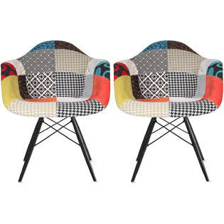 Set of 2 Multi-Color Fabric Armchair R628597