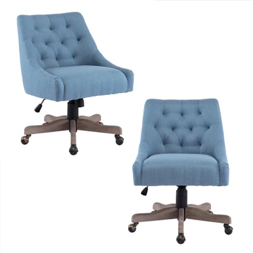 Beige Fabric Upholstered Swivel Office Chair U408902
