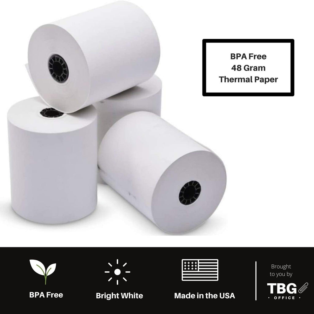 BPA Free Thermal Paper Rolls for POS Systems (1 Case - 30 Rolls) N3342