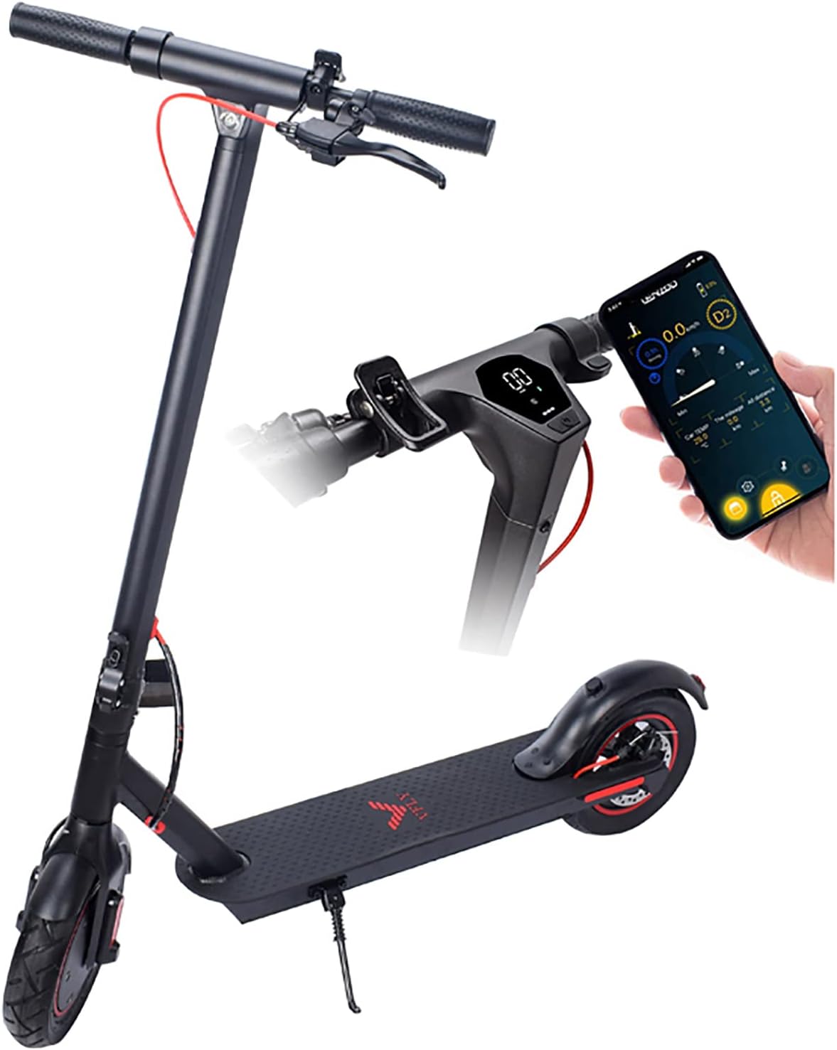 Electric Scooter with 500W Motor, 34-40 Miles Range, 15.5MPH, 10" Air Filled Tire Z416342