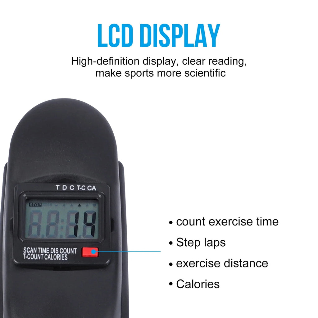 Black Under Desk Exercise Bike with LCD Display O428361