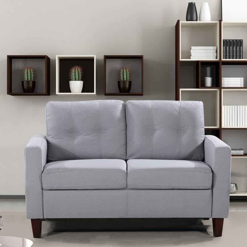 Tufted Mid-Century Loveseat - Beige S643