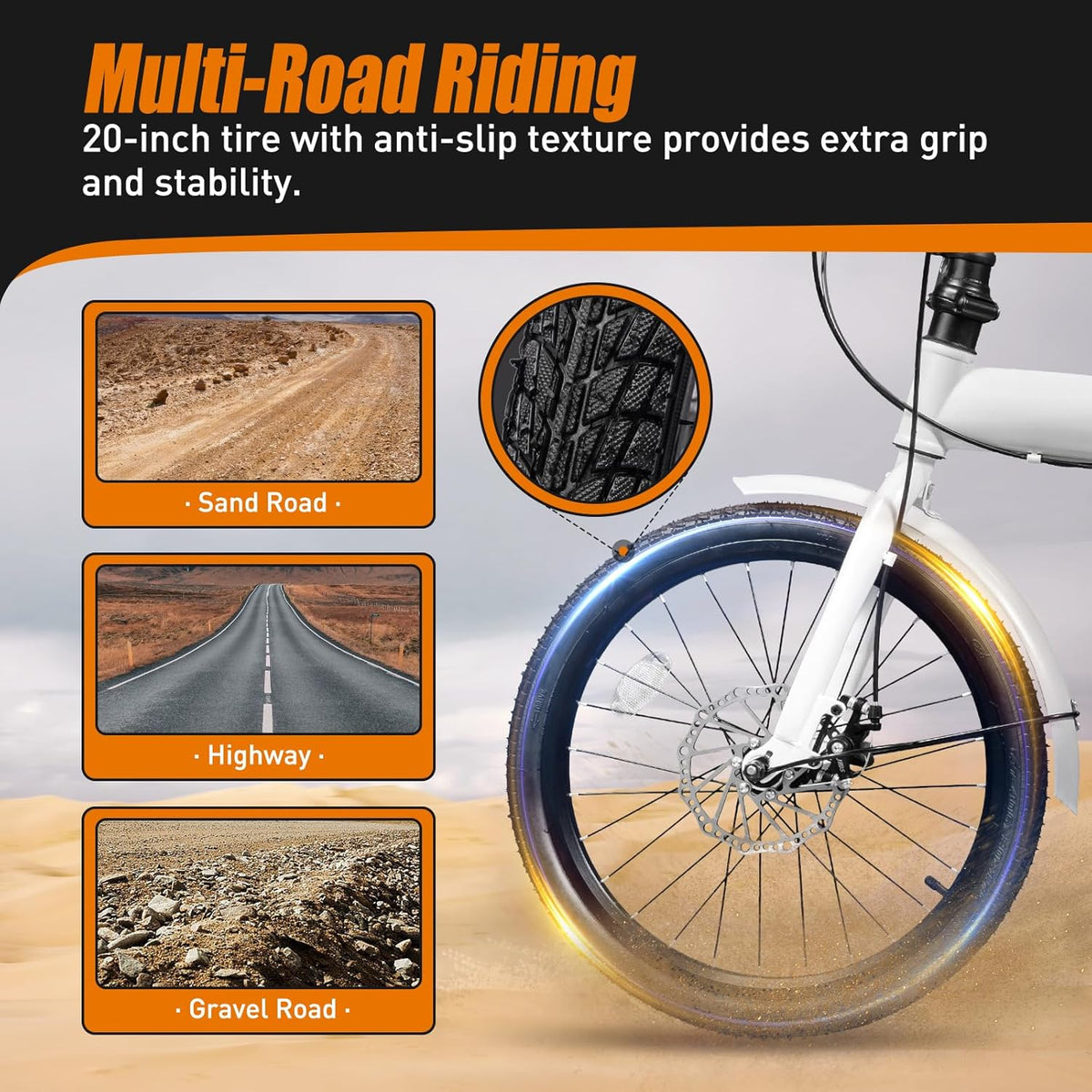 20-inch 7 Speed Folding Bicycle with Disc Brake N819327