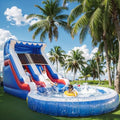 20FT Inflatable Water Slide with Climbing Ladder and Splash Pool E3946