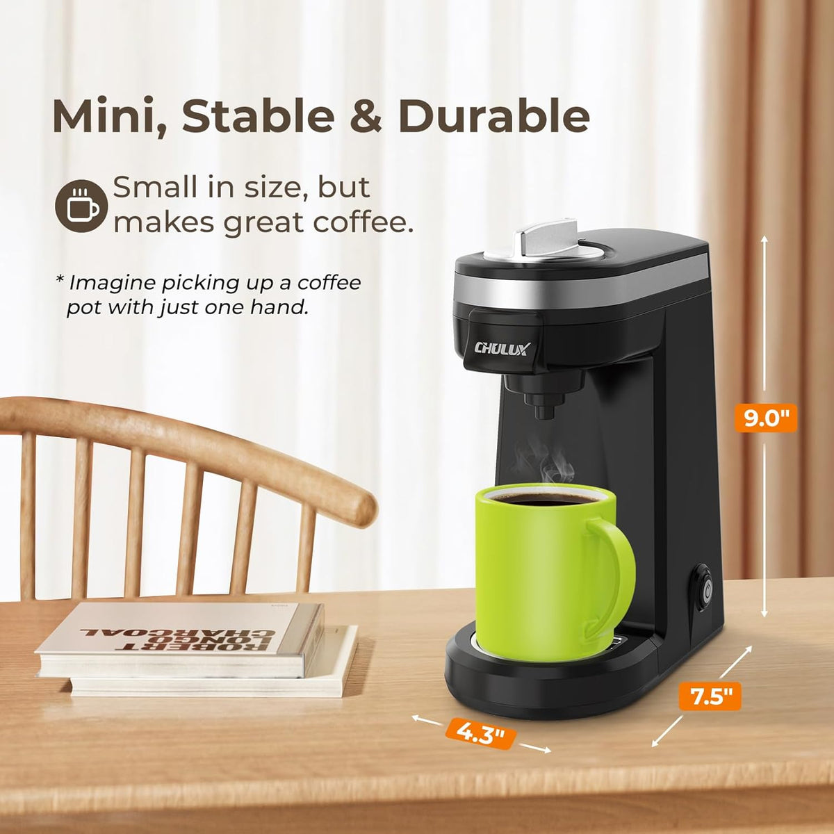 Mini 2 in 1 Single Serve Coffee Maker for K Cup & Ground Coffee T9429