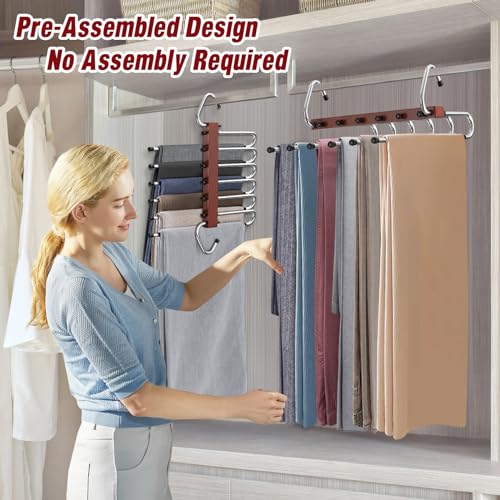 Mahogany Wooden Pants Hangers 2 Pack R23081