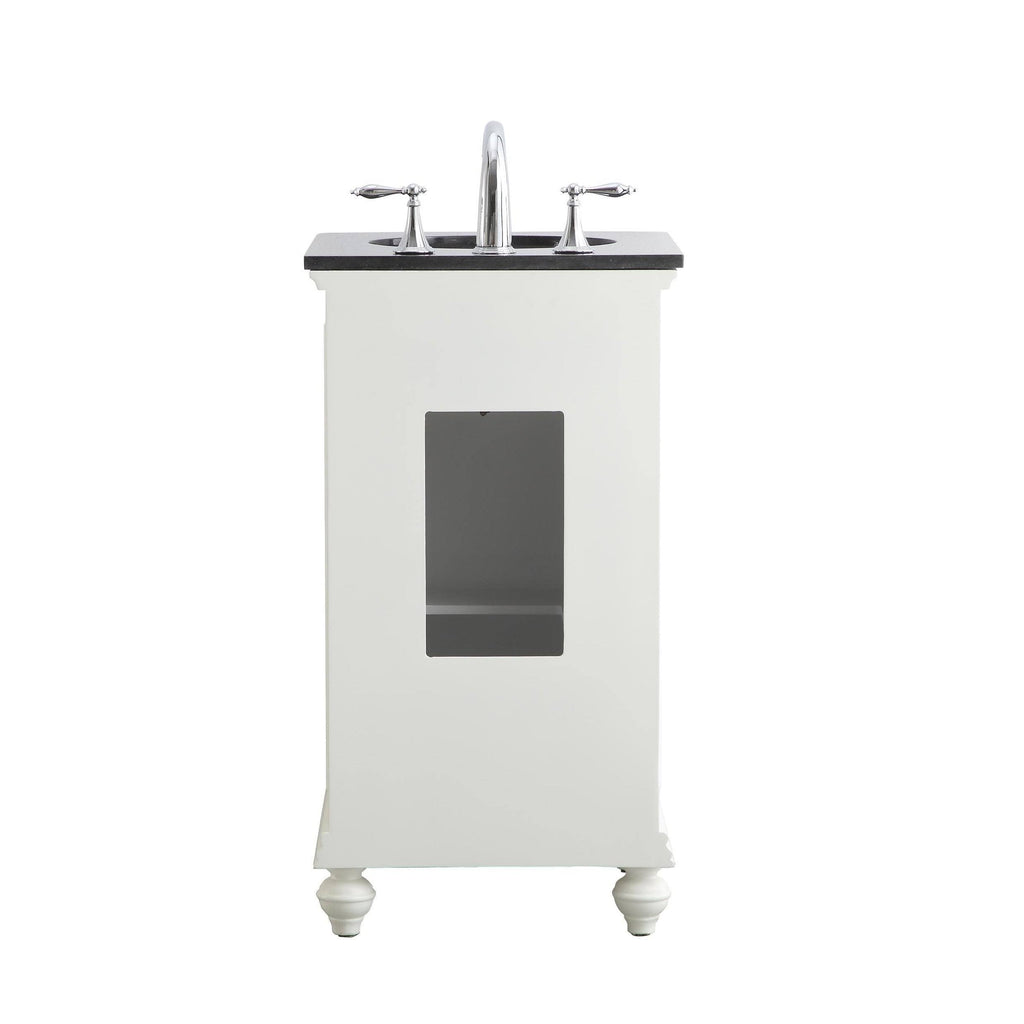 Grey 18 inch Bathroom Vanity Cabinet Set with Granite Top T665