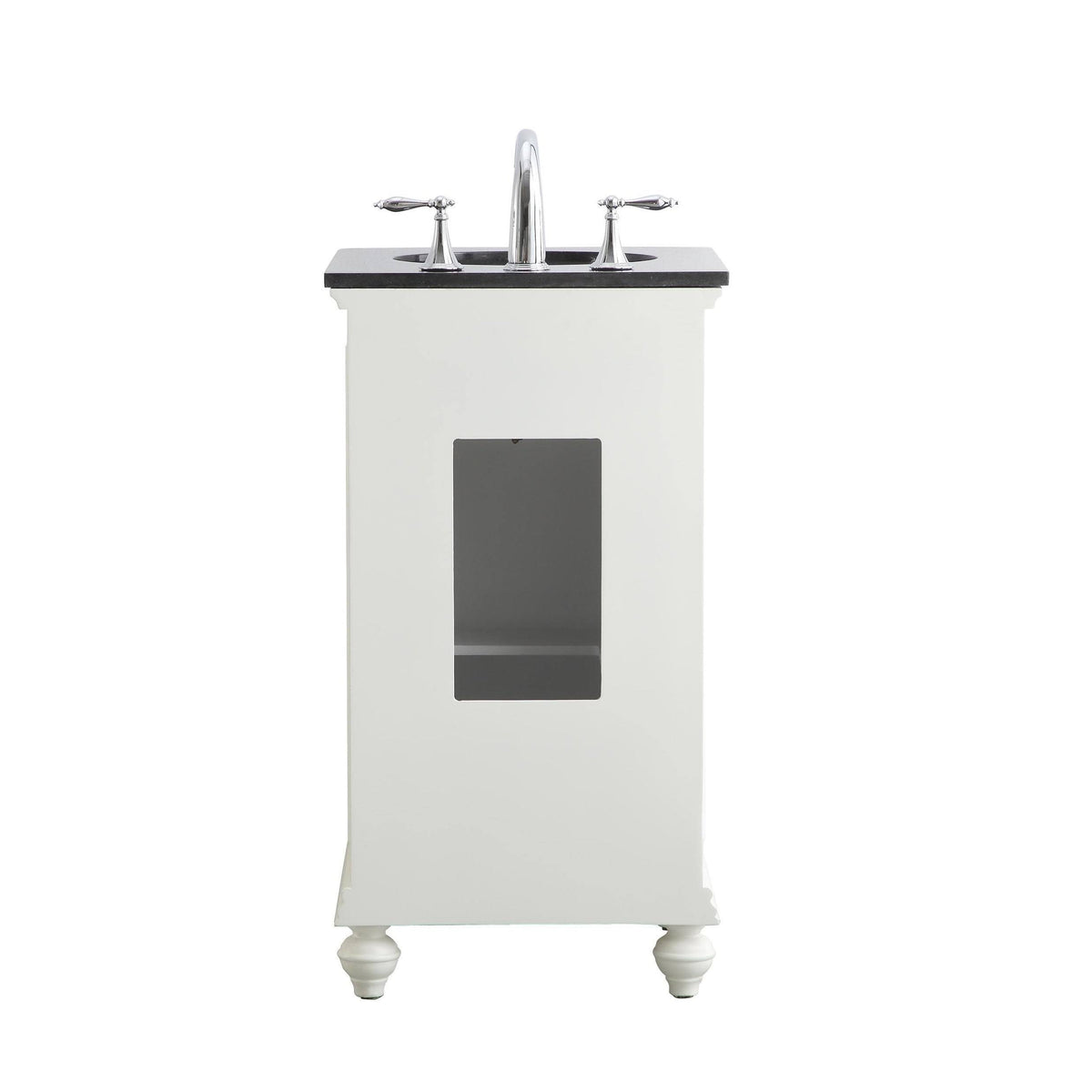 Grey 18 inch Bathroom Vanity Cabinet Set with Granite Top T665