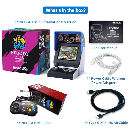 40 Pre-Loaded Classic SNK Games Arcade and Black Gamepad Q9537