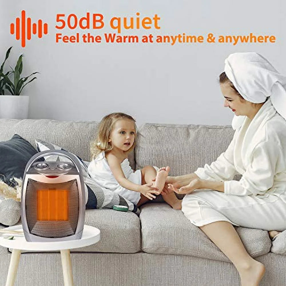 Silver Ceramic Electric Space Heater 1500W S608