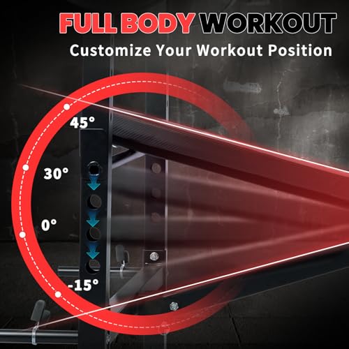 Adjustable Incline Decline Flat Weight Bench with Leg Extension & Curl O822768