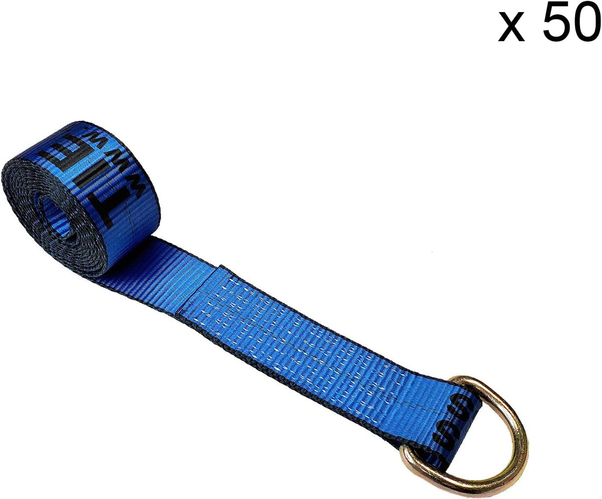 2” x 10’ D-Ring Lasso Strap (Blue, 6 - Pack) Q535