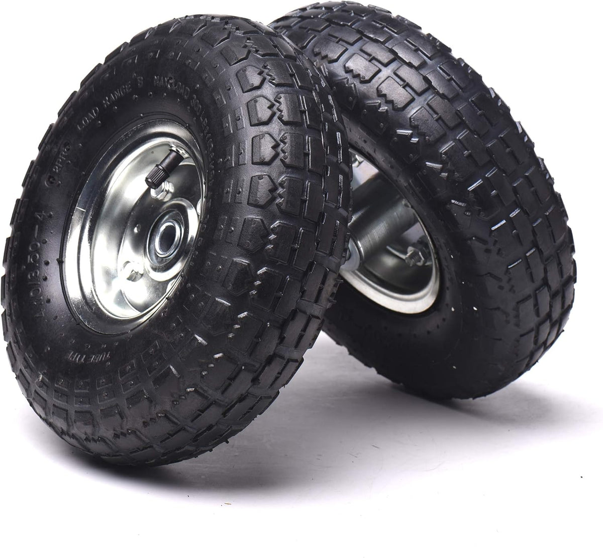 (4 Pack) 4.10/3.50-4 Replacement Tire and Wheel with 10 Inner Tube R982