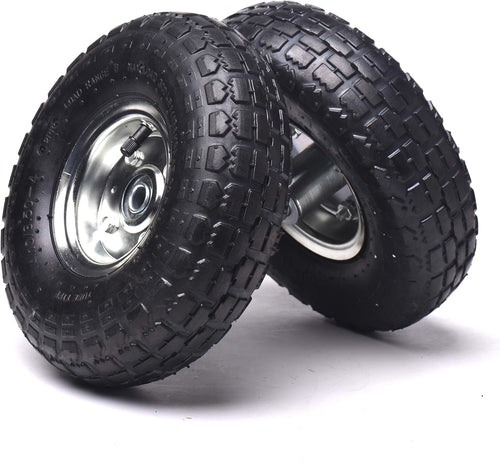(4 Pack) 4.10/3.50-4 Replacement Tire and Wheel with 10 Inner Tube R982