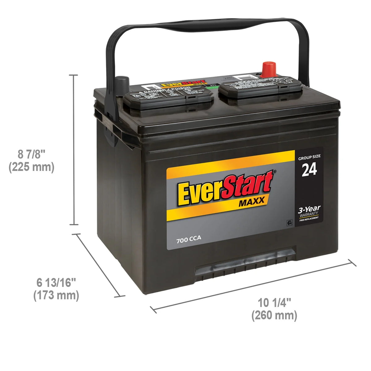 Lead Acid Automotive Battery Group Size 24 12 Volt 700 CCA M822