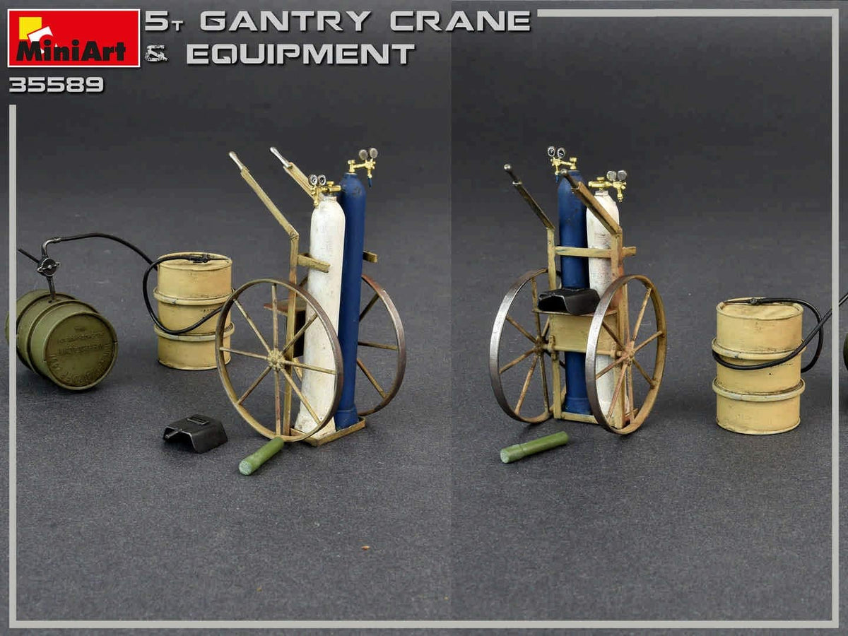 5 Ton Gantry Crane & Equipment 1/35 Scale Plastic Model Kit J572