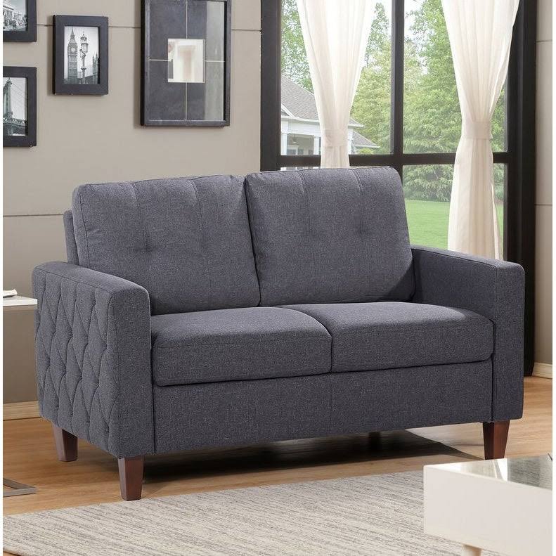 Tufted Mid-Century Loveseat - Beige S643