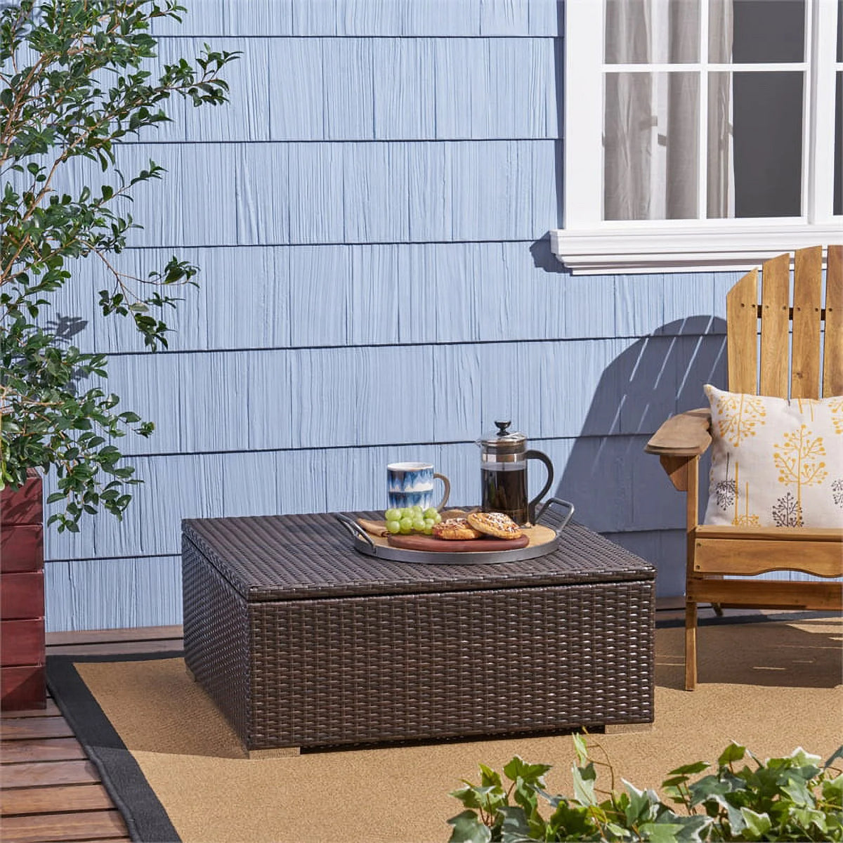 Outdoor Wicker Storage Coffee Table C7587