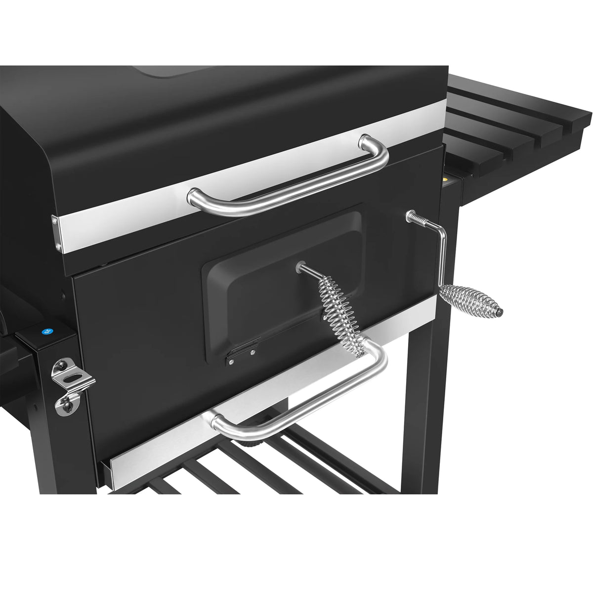 24-inch Charcoal BBQ Grill with 2 Folding Side Shelves K63406