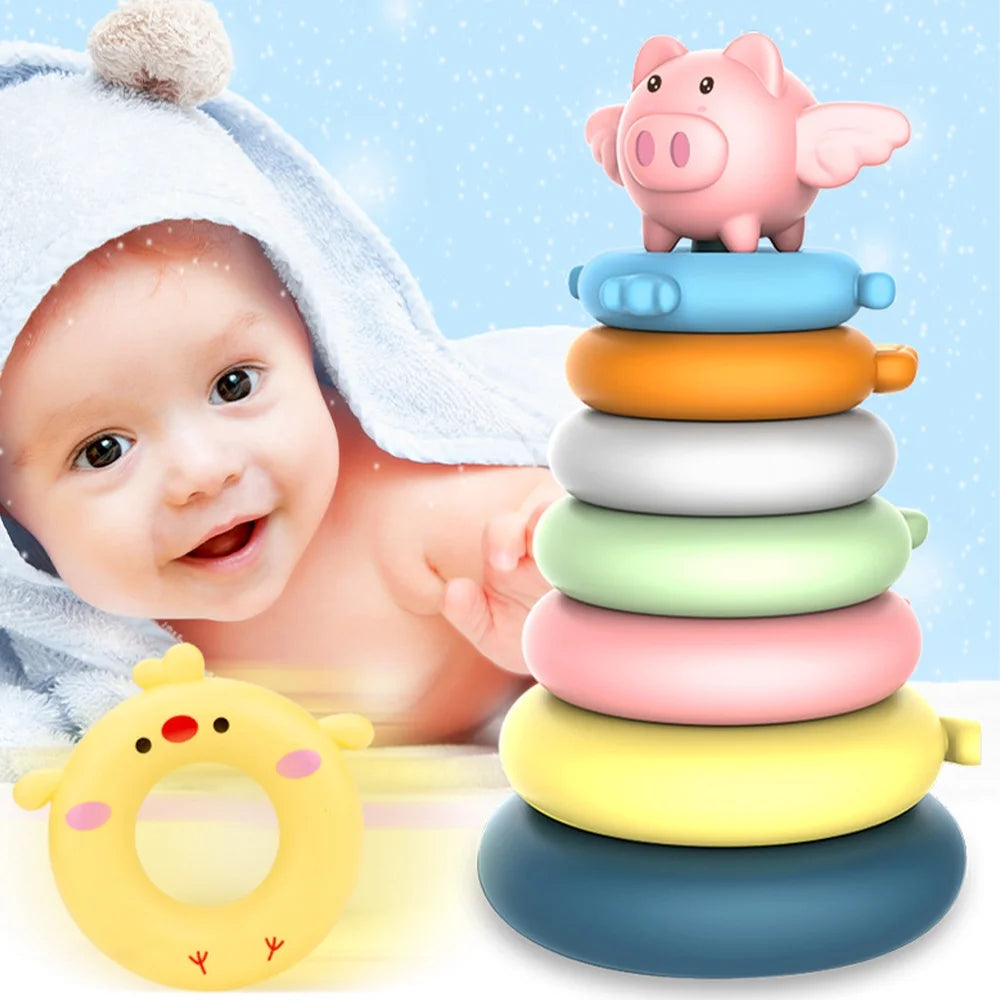 7 Pcs Soft Circle Stacker Toy Q520578