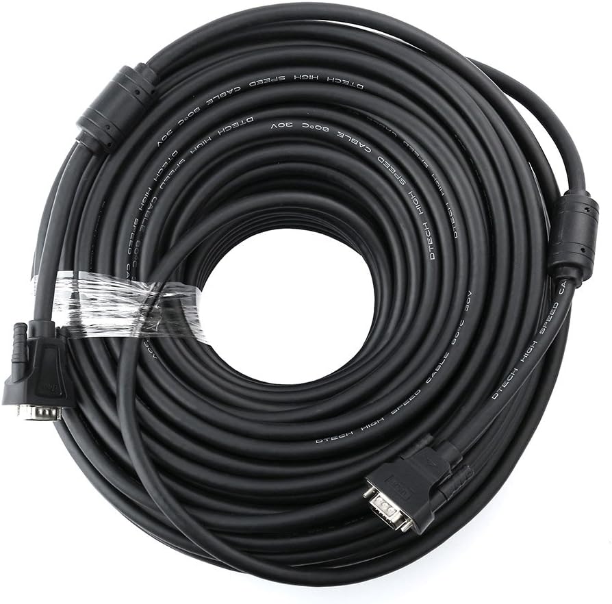 100 Feet VGA Cable Male to Male Black O3561