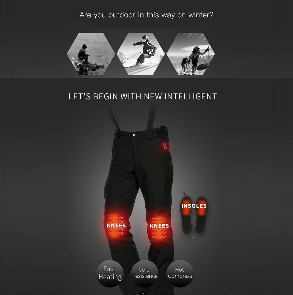 USB Smart Heating Waterproof Ski Pants G293927