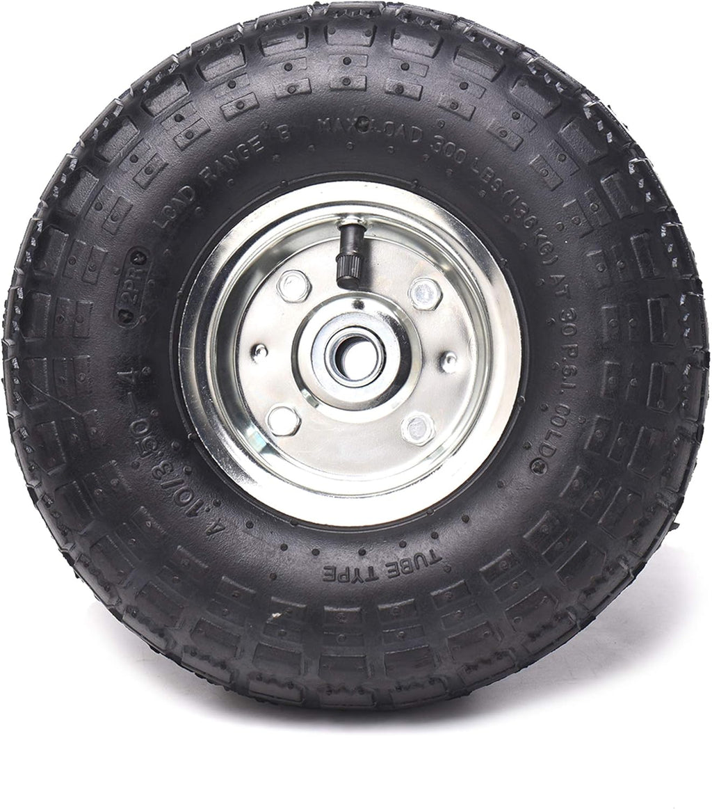 (4 Pack) 4.10/3.50-4 Replacement Tire and Wheel with 10 Inner Tube R982