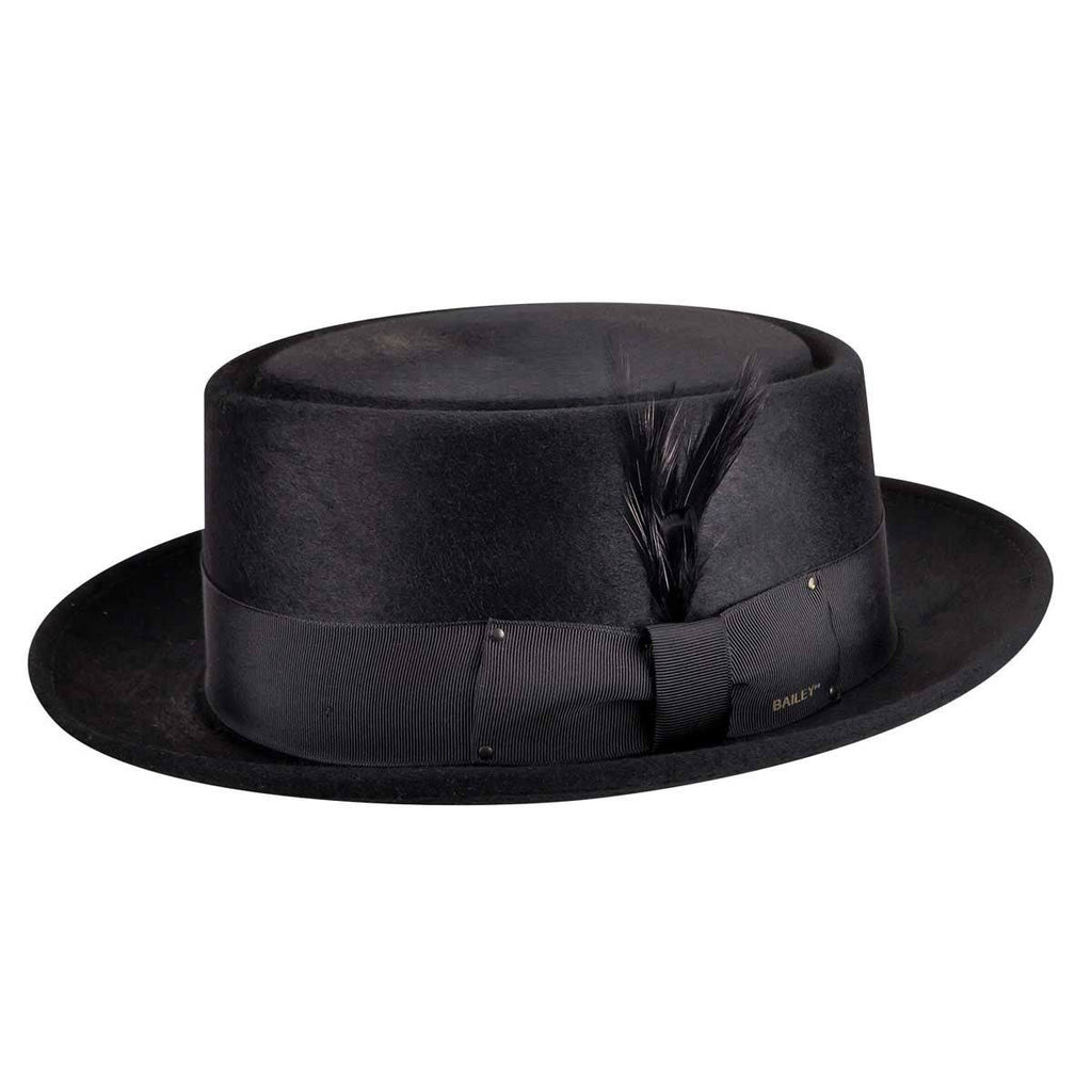 Black Pork Pie Hat W458