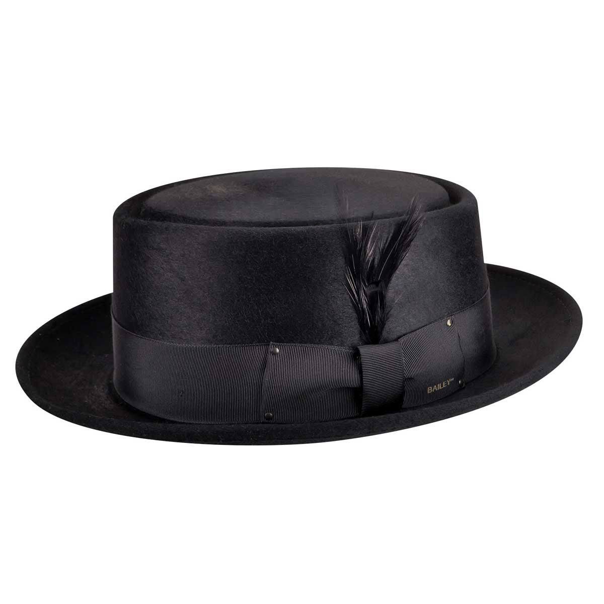 Black Pork Pie Hat W458