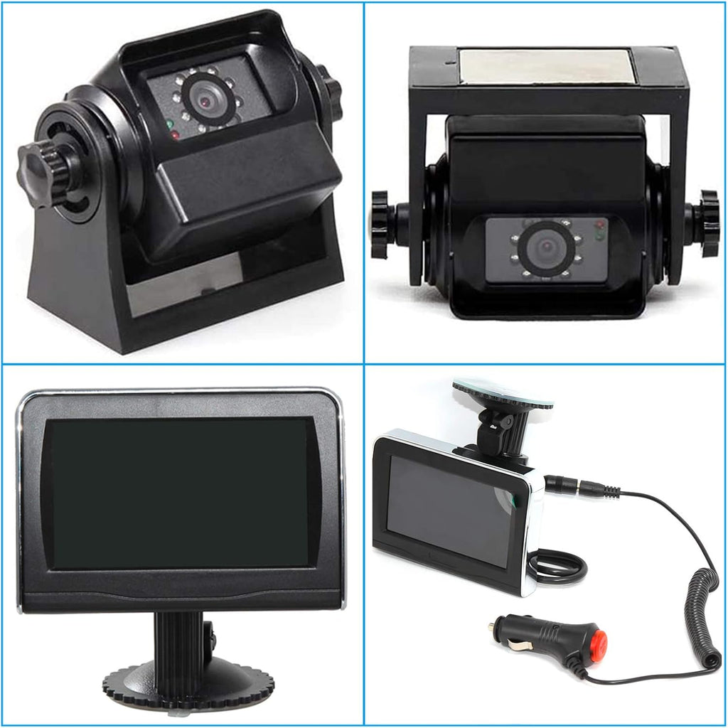 Wireless Magnetic Trailer Hitch Backup Camera with 4.3 inch LCD Monitor M730