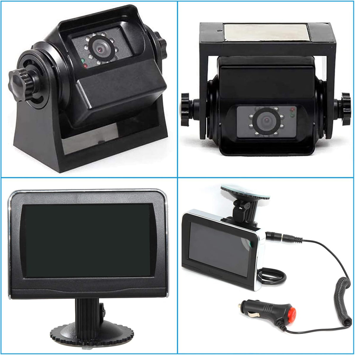 Wireless Magnetic Trailer Hitch Backup Camera with 4.3 inch LCD Monitor M730