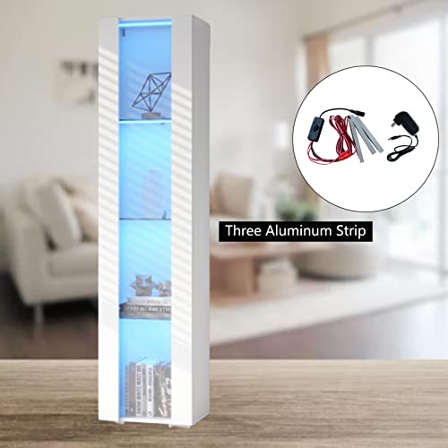 4-Shelves Display Cabinet with Clear Acrylic Door and LED Light B461