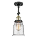 Black Brushed Brass Semi-Flush Mount Light V31634