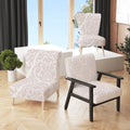 Cream Damask Upholstered Accent Chair A5477