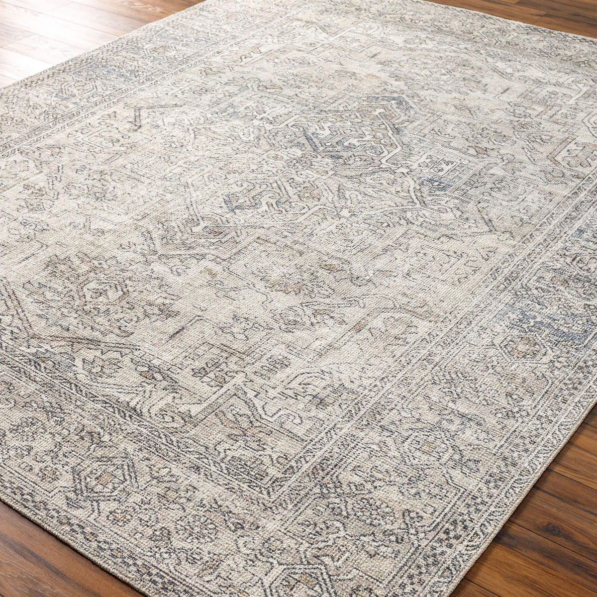 Navy Cream Runner Area Rug Z2672