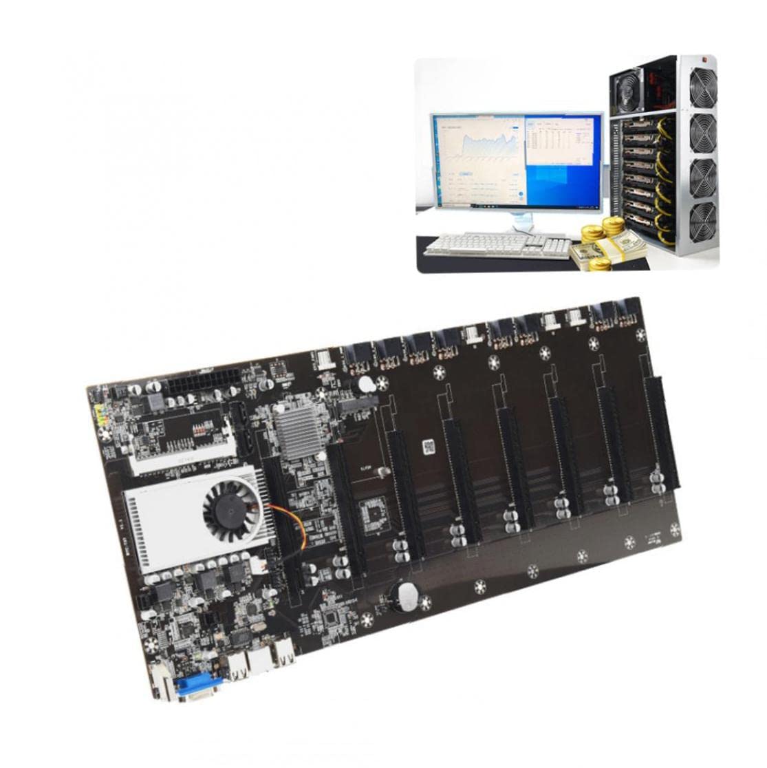 Mining Motherboard with 8 Video Card Slots A4797