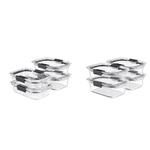Glass Storage Set of 4 Food Containers, Clear, 3-Pack R283886
