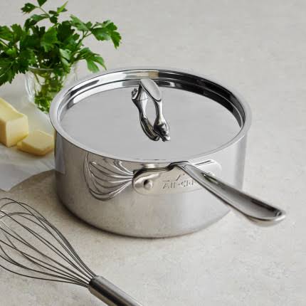 Stainless Steel Saucepan with Lid, 4 qt B780853