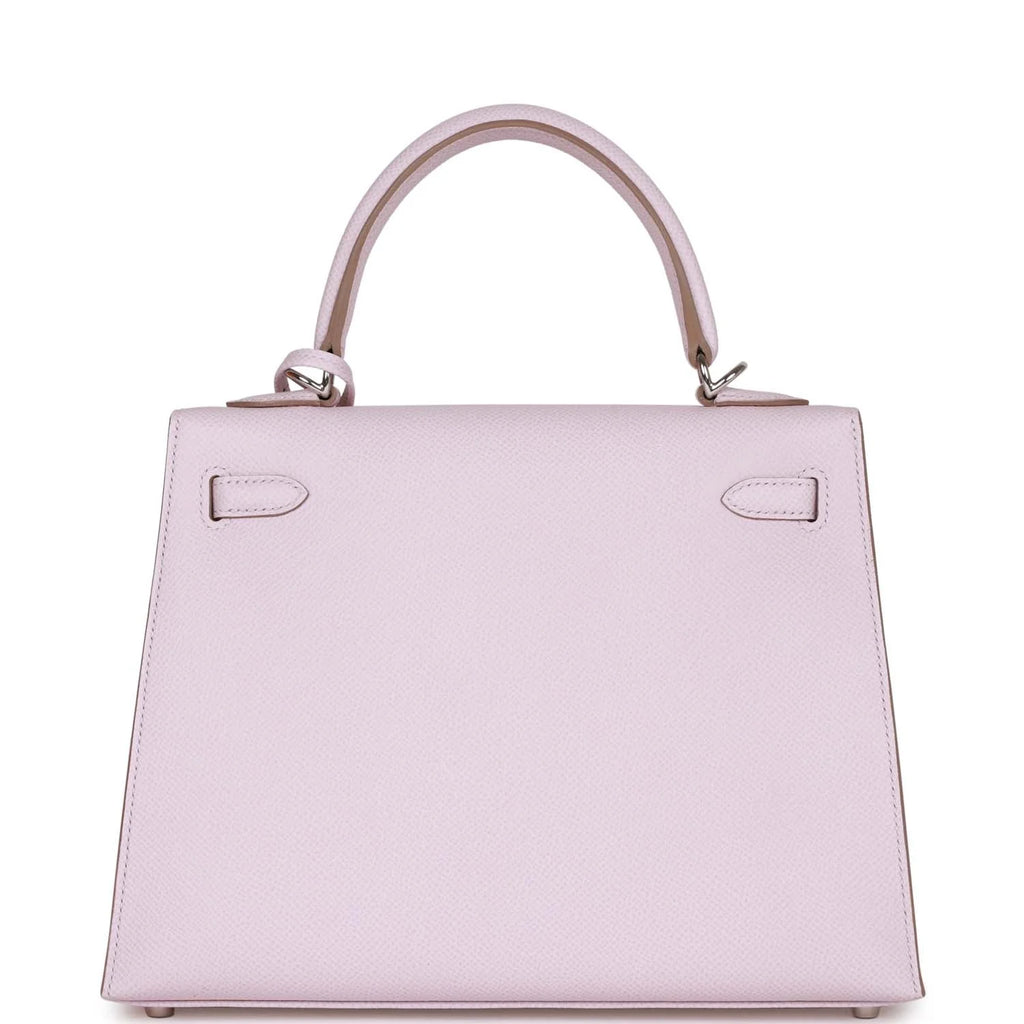 Mauve Pale Epsom Leather Handbag with Palladium Hardware Y552