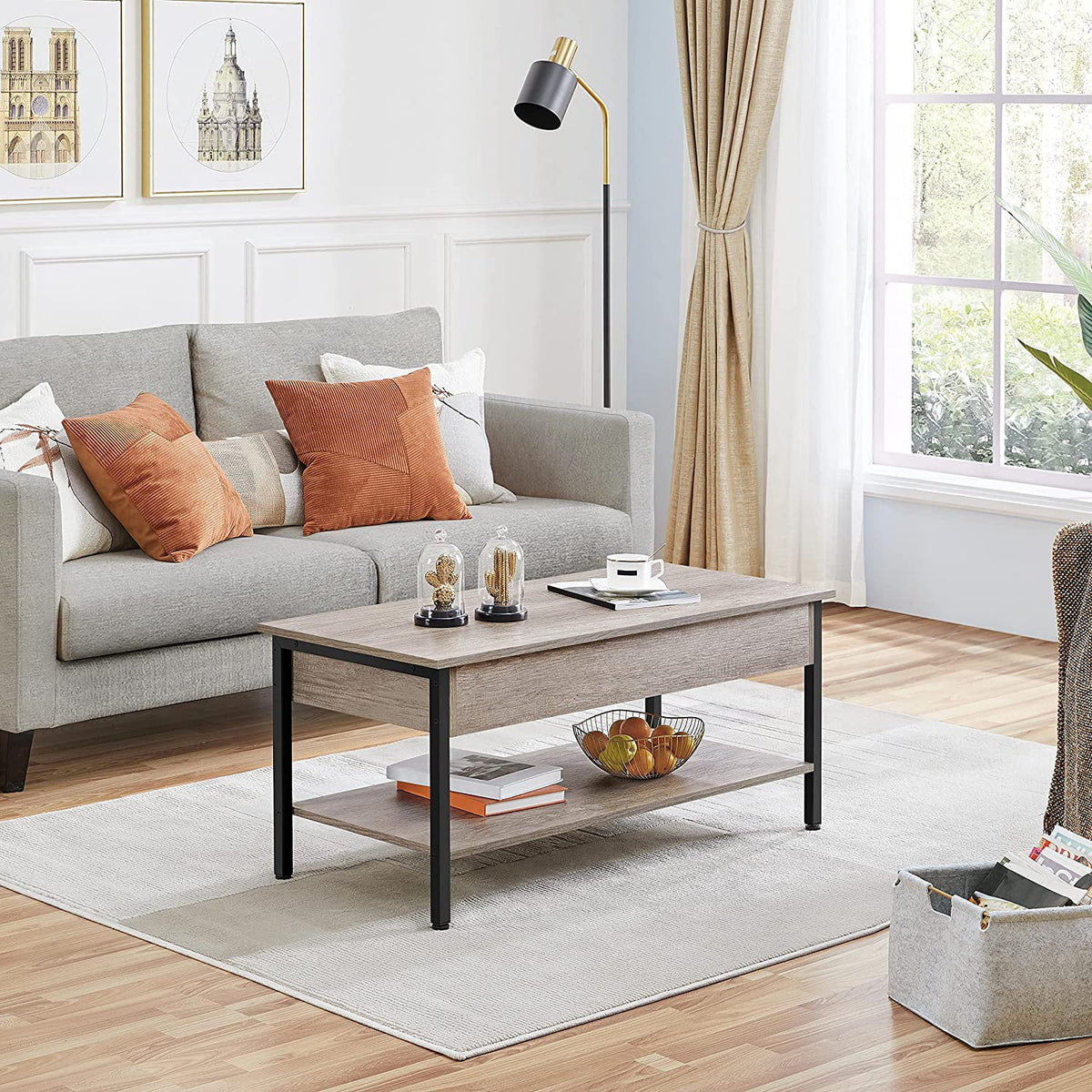 41 in Lift Top Coffee Table with Hidden Storage Compartment M66652