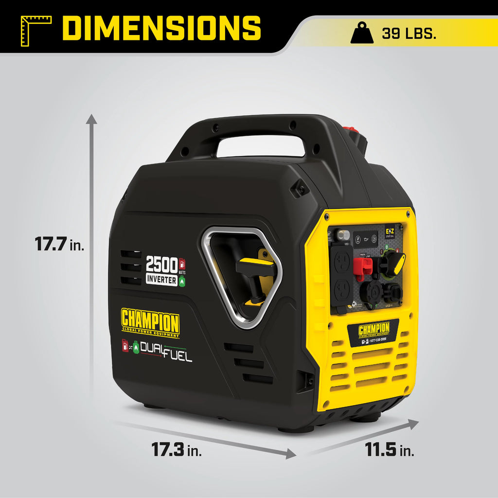 2500-Watt Dual Fuel Inverter Generator P276